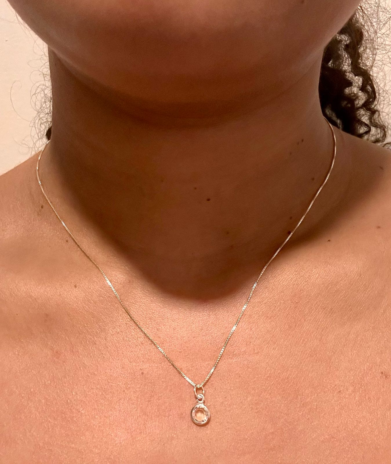 Colar de Prata 925 Ponto de Luz Redondo