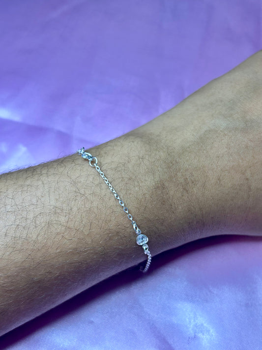 Pulseira 3 corações zircônias